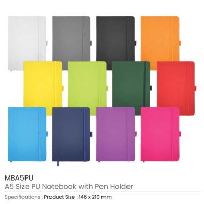 Notebook With Pen Holder Pu Leather Notebooks Magic Trading Company