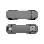 ⁦فلاش OTG قابل للطي (Flip) بلون Gunmetal سعة 32GB USB 3.0 مع Type-C — غطاء مغناطيسي قابل للفتح⁩ - الصورة ⁦7⁩