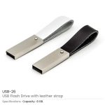 ⁦USB سعة 8GB مع رباط جلدي⁩ - الصورة ⁦3⁩