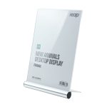 ⁦حامل عرض مكتبي لبطاقات التعريف من الأكريليك والمعادن – سلسلة “FENDIGE” (ClearVue)⁩ - الصورة ⁦2⁩