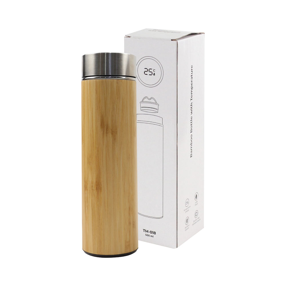 Bamboo-Flask-TM-018.jpg بامبو فلاسك مع تيمبيراتوري ديسبلاي - الصورة 1