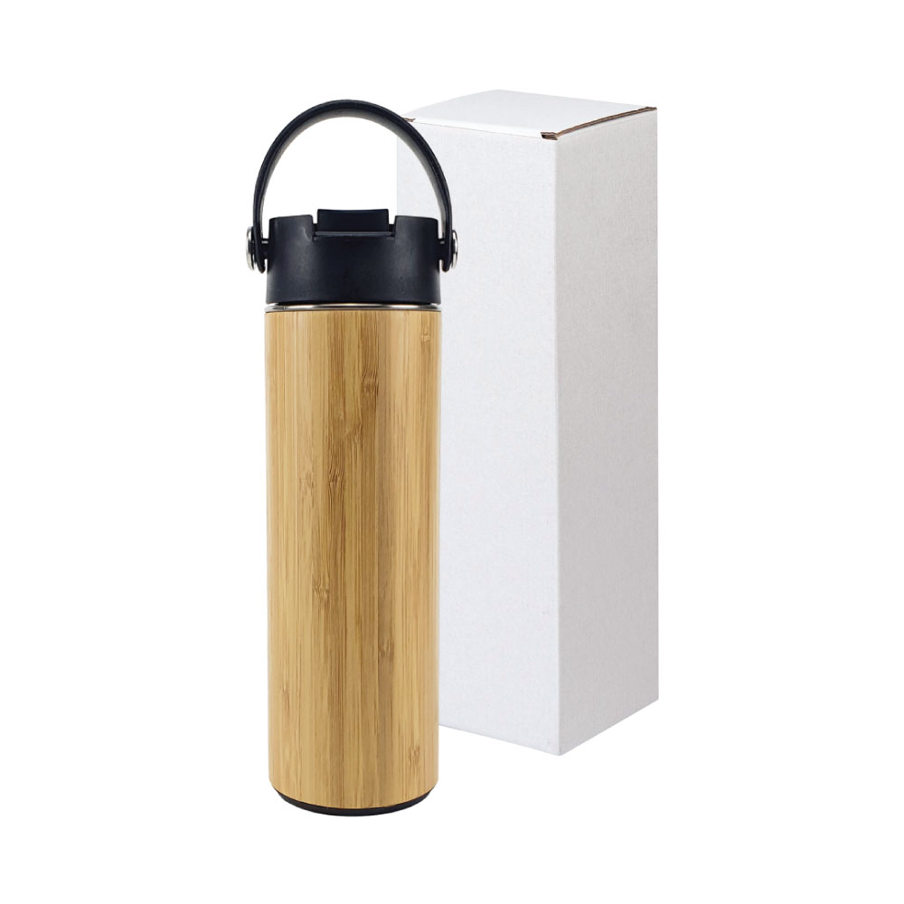 Bamboo-Flask-Tea-Infuser-TM-011-BK-with-Box.jpg بامبو فلاسك مع تيا ينفوسير - الصورة 1