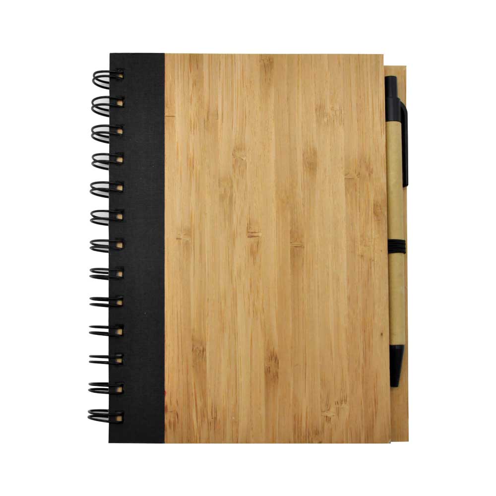 Bamboo-Notebook-with-Pen-RNP-12-main.jpg بامبو دفتر ملاحظات مع قلم - الصورة 1
