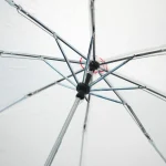 ⁦مظلة ثنائية الطي باللون الأبيض مع شريط فيلكرو وجراب⁩ - الصورة ⁦4⁩