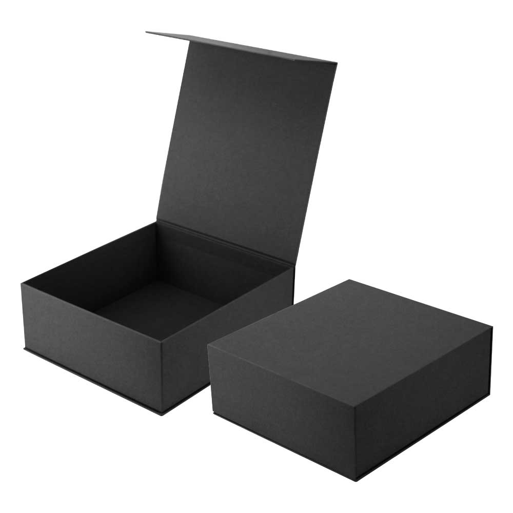 Black-Gift-Box-GB-BK-XL-Blank.jpg علبة هدايا سوداء بإغلاق مغناطيسي - الصورة 1