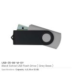 ⁦وحدات USB دوّارة سوداء (Black Swivel USB Flash Drives)⁩ - الصورة ⁦13⁩