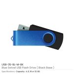 ⁦فلاش USB دوّار باللون الأزرق المطفي (Matt Blue Swivel USB Flash Drive)⁩ - الصورة ⁦15⁩