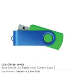 ⁦فلاش USB دوّار باللون الأزرق المطفي (Matt Blue Swivel USB Flash Drive)⁩ - الصورة ⁦14⁩