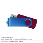 ⁦فلاش USB دوّار باللون الأزرق المطفي (Matt Blue Swivel USB Flash Drive)⁩ - الصورة ⁦12⁩