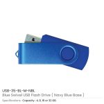 ⁦فلاش USB دوّار باللون الأزرق المطفي (Matt Blue Swivel USB Flash Drive)⁩ - الصورة ⁦11⁩