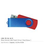 ⁦فلاش USB دوّار باللون الأزرق المطفي (Matt Blue Swivel USB Flash Drive)⁩ - الصورة ⁦7⁩