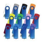 فلاش USB دوّار باللون الأزرق المطفي (Matt Blue Swivel USB Flash Drive)