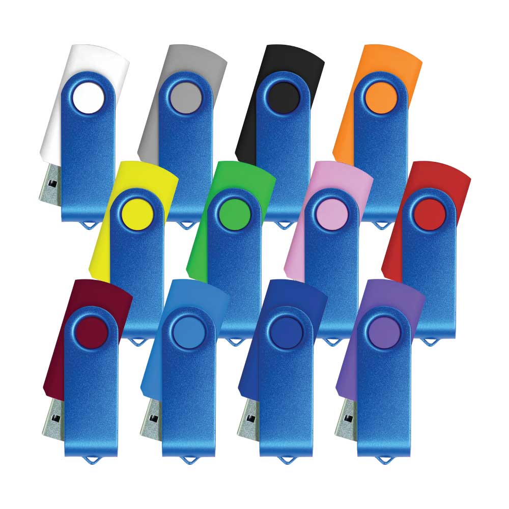 Blue-Swivel-USB-35-BL-M-main-t.jpg فلاش USB دوّار باللون الأزرق المطفي (Matt Blue Swivel USB Flash Drive) - الصورة 1