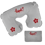 ⁦وسادة رقبة قابلة للنفخ مع جراب – لون رمادي⁩ - الصورة ⁦2⁩