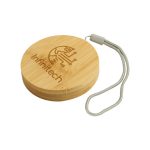 ⁦طقم كابلات شحن متعددة داخل علبة دائرية من الخيزران (Multi-Charging Cable Set in Round Bamboo Case)⁩ - الصورة ⁦2⁩
