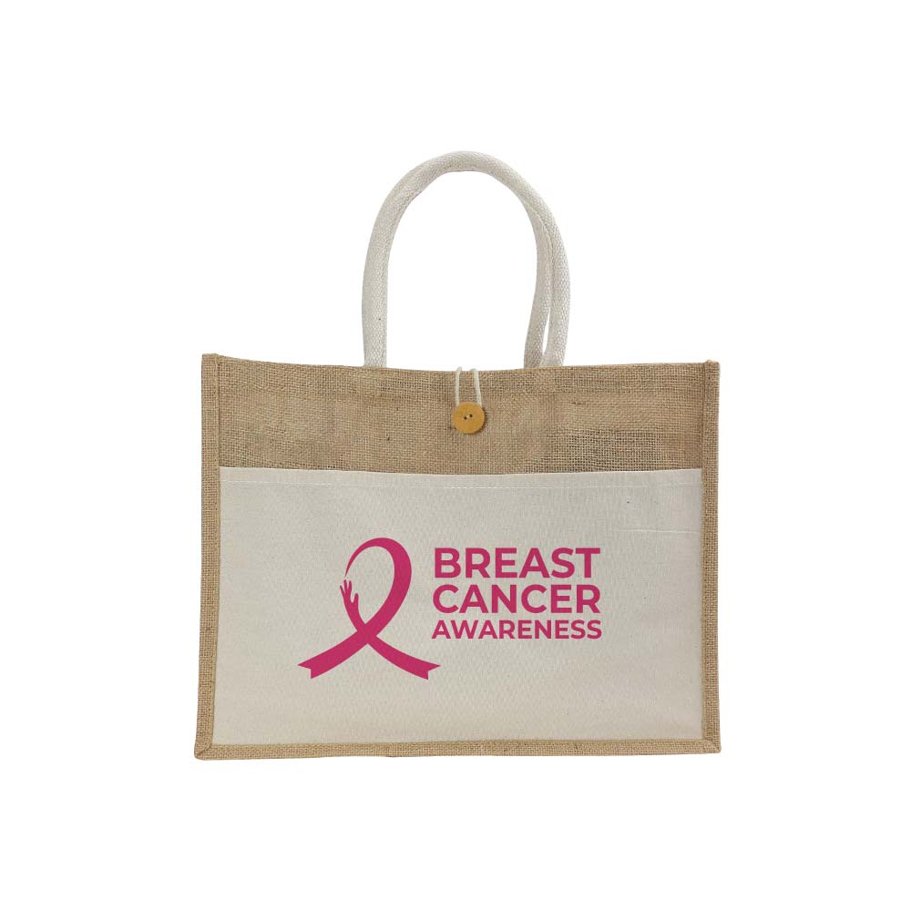 Breast-Cancer-Awareness-Bag-JSB-08.jpg جوتي باجس مع قطن بوكيتس و برياست كانكير اوارينيسس لوجو - الصورة 1