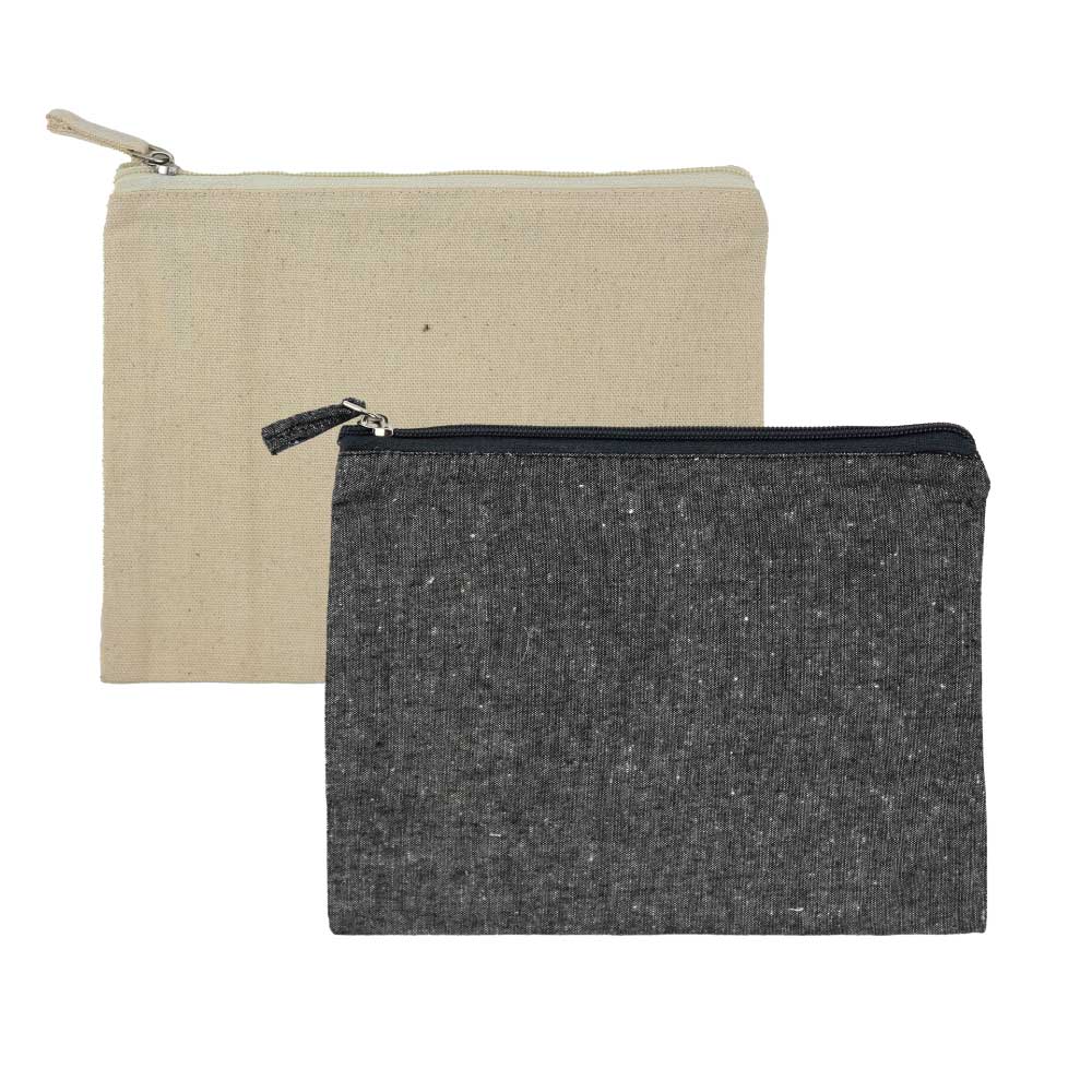 Cotton-Zipper-Pouch-PCH-005-Blank.jpg حقيبة قطنية بسحّاب متعددة الاستخدامات 6 أونصات - الصورة 1