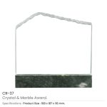 ⁦جوائز كريستال مع قاعدة رخامية في علبة هاردبورد⁩ - الصورة ⁦3⁩