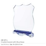 ⁦جوائز كريستال بقاعدة زرقاء مع علبة⁩ - الصورة ⁦5⁩