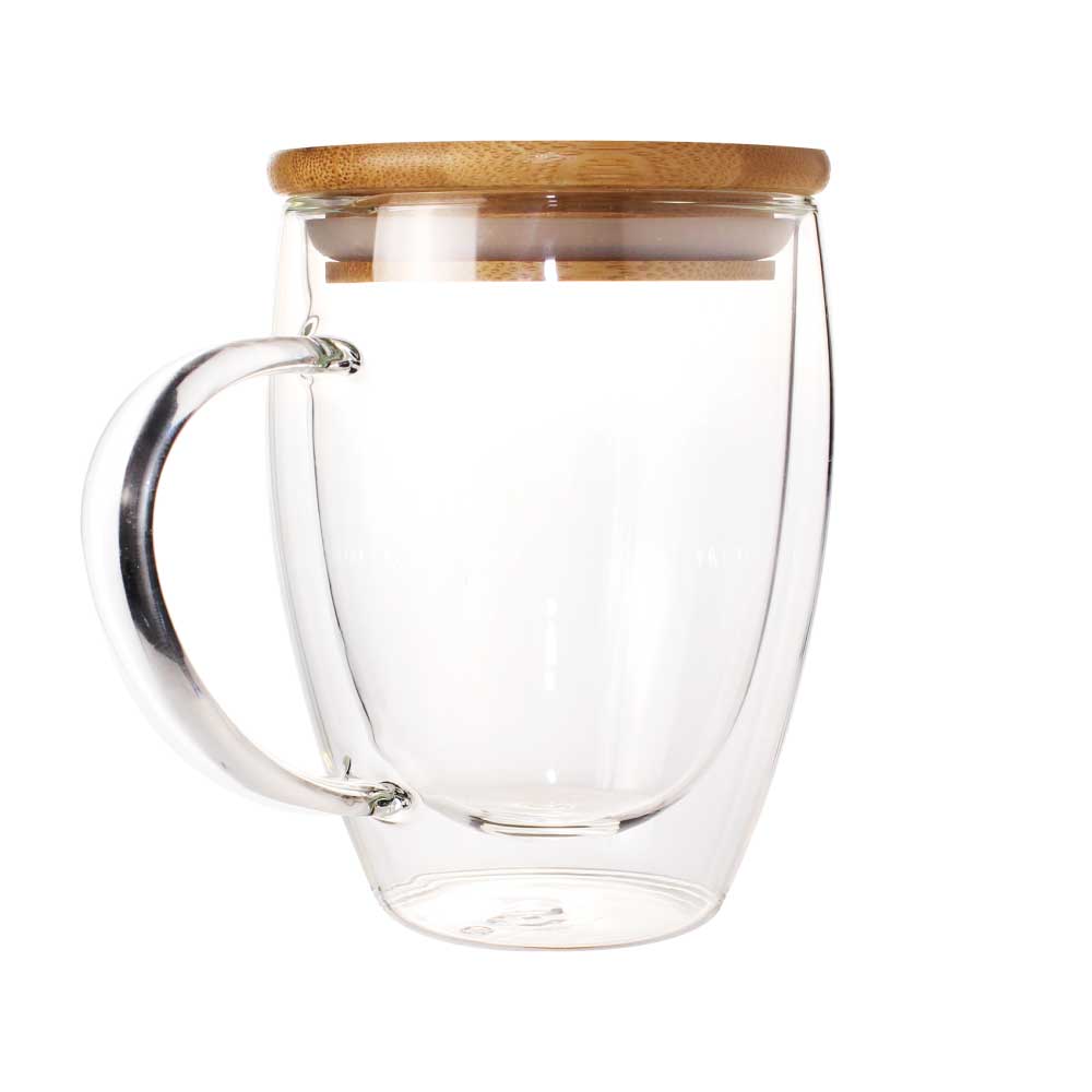 Double-Wall-Clear-Glass-Mug-with-Bamboo-Lid-TM-030-Main.jpg داوبلي والل شفاف زجاج كوب مع بامبو ليد - الصورة 1