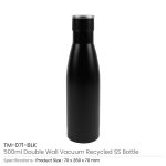 ⁦زجاجة ستانلس ستيل مُعاد تدويره بعزل فراغي مزدوج الجدار – غطاء لولبي مع مقبض قابل للطي – 500 مل⁩ - الصورة ⁦8⁩