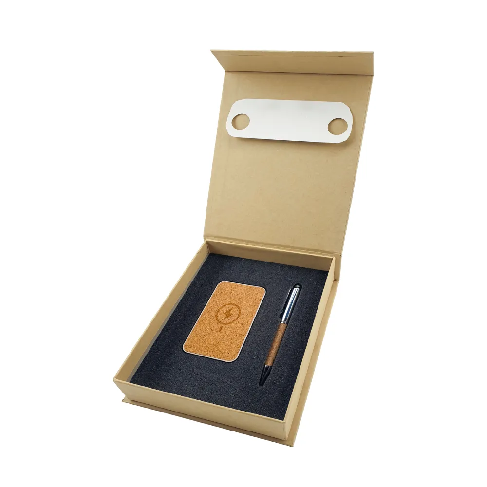 Eco-Friendly-Gift-Sets-GS-022-Blank.webp مجموعة هدايا صديقة للبيئة GS-022 مع باوربانك لاسلكي وقلم فلّين - الصورة 1