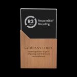 ⁦ريكتانجلي شابيد خشب و كريستال اواردس مع بوكس⁩ - الصورة ⁦2⁩