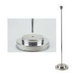 ⁦علم مع سارية معدنية وقاعدة بلاستيكية مطلية بالفضة⁩ - الصورة ⁦2⁩