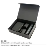 ⁦مجموعات هدايا مكتبية في علبة هدايا كرتونية سوداء⁩ - الصورة ⁦3⁩