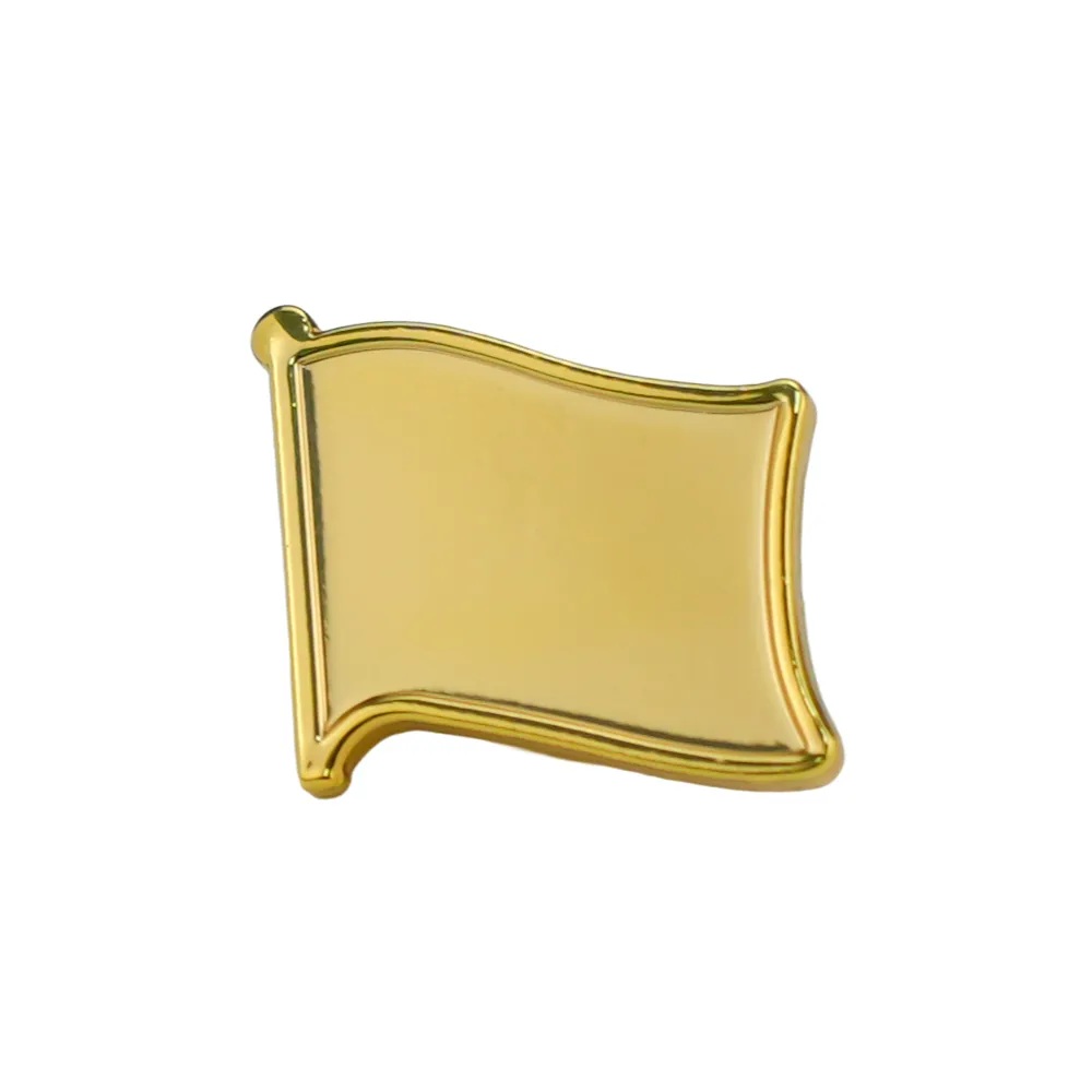 Gold-Plated-Flag-Pin-Badge-2091-Blank.jpg ذهبي بلاتيد فلاج بين بادجيس مع بوتتيرفلي كلوتتش - الصورة 1