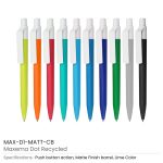 ⁦أقلام Maxema MATT بملقط أبيض⁩ - الصورة ⁦3⁩