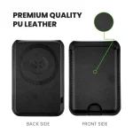 ⁦شاحن لاسلكي MagSafe بقوة 15 واط مع حامل هاتف وفتحة بطاقات – جلد PU⁩ - الصورة ⁦4⁩