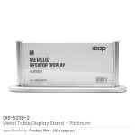 ⁦حامل عرض معدني للطاولة للافتات وبطاقات التعريف – سلسلة “Platinum”⁩ - الصورة ⁦4⁩