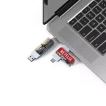 ⁦فلاشة OTG دوّارة باللون الأبيض 64GB USB 3.0 مع Type-C⁩ - الصورة ⁦6⁩