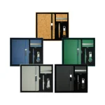 أطقم هدايا مكتبية ترويجية مع دفتر وقلم وحامل بطاقات وميدالية مفاتيح