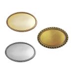 شارات شعار بتصميم بيضاوي بحافة حبل