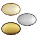 شارات معدنية بيضاوية بتصميم حافة الحبل