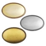 شارات شعار بتصميم بيضاوي بحافة حبل