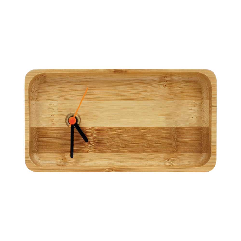 Rectangular-Bamboo-Desk-Clock-CLK-15-BM-Main.jpg يكو-فرايندلي ريكتانجولار بامبو ديسك كلوك - الصورة 1
