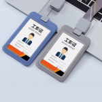 ⁦حامل بطاقة هوية قابل للسحب مع مشبك لانيارد وحامل بطاقة هوية⁩ - الصورة ⁦2⁩