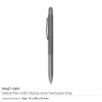 ⁦أقلام معدنية Stylus بقبضة محبّبة (Textured Grip) – لون Gunsmoke⁩ - الصورة ⁦7⁩