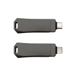 ⁦فلاش OTG دوّار (Swivel) بلون Gunmetal سعة 64GB USB 3.0 مع Type-C⁩ - الصورة ⁦7⁩