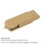 ⁦وحدات USB دوّارة من قش القمح (Wheat Straw) – ترويجية⁩ - الصورة ⁦3⁩