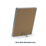 ⁦درع تكريم من جلد PU ثنائي اللون مع إطار ألمنيوم وحامل – مقاس B5 داخل علبة فاخرة⁩ - الصورة ⁦5⁩