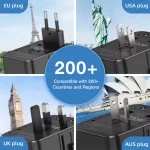 ⁦ونيفيرسال ترافيل ادابتورس, ١٧دبليو, ٢تيبي سي+٢يو إس بي+إيه سي بورت⁩ - الصورة ⁦3⁩