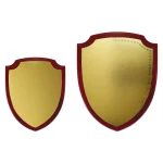 ⁦دروع خشبية بشكل ترس مع لوحة ألمنيوم ذهبية⁩ - الصورة ⁦7⁩