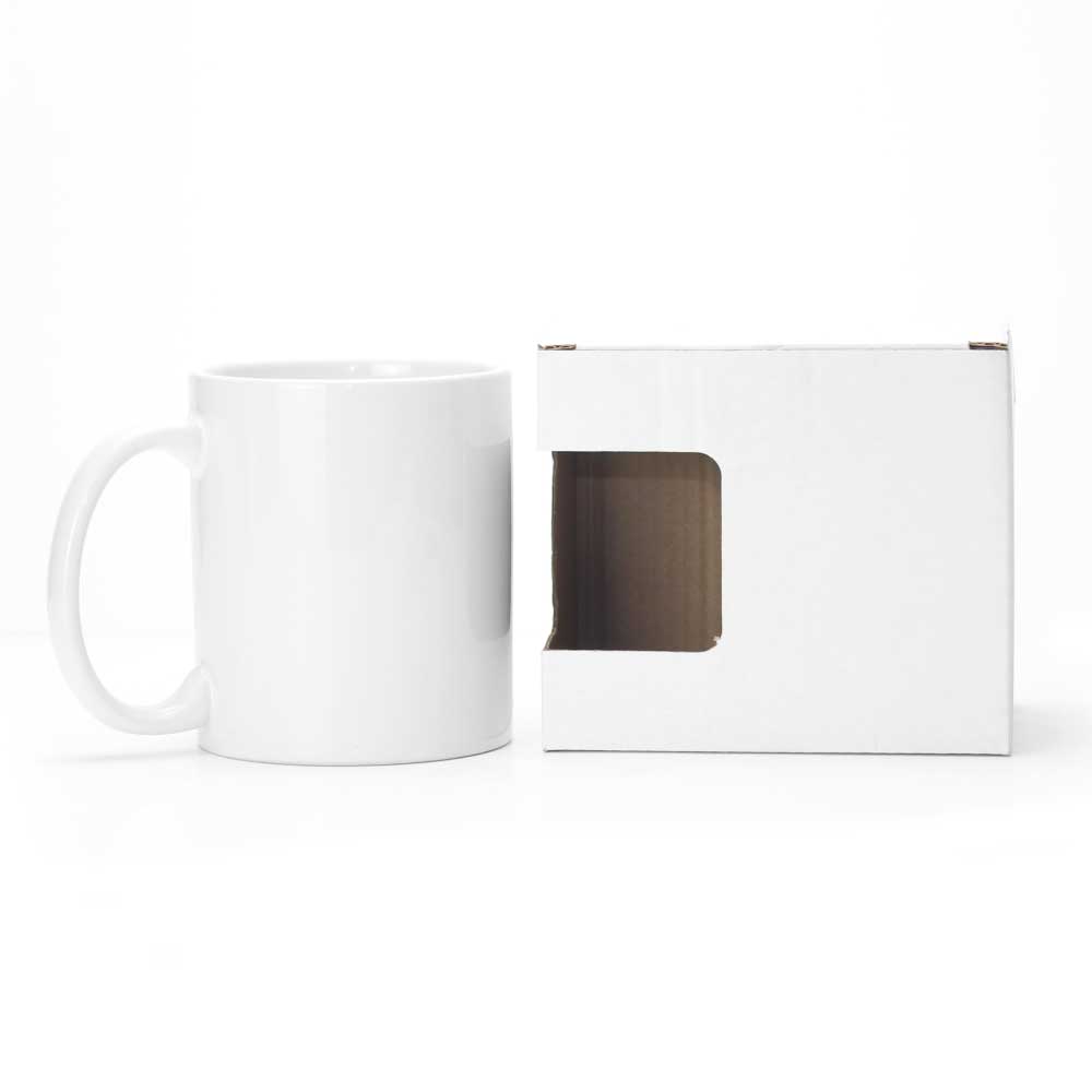 White-Sublimation-Mug-with-Box-MU-CE147B-WHT-Main.jpg أبيض سوبليماشن كيراميك موجس مع بوكس ١١ وز - الصورة 1