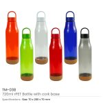 ⁦زجاجات rPET بسعة 720 مل مع قاعدة فلّين وغطاء PP لولبي ومقبض حمل⁩ - الصورة ⁦3⁩