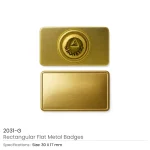 ⁦بادجات معدنية مسطحة مستطيلة مع تثبيت مغناطيسي⁩ - الصورة ⁦6⁩