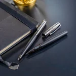 ⁦أسود ميتال بين سيت ويث مطفي وو جلوسسي فينيش في بو لياثير بوكس⁩ - الصورة ⁦2⁩